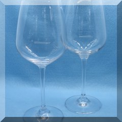 G23. Set of 2 crystal wine goblets 9”h - $6